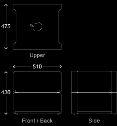 NEOPLAN Macfurniture：Products：G5 Side Table / Ash Laminate 25mm：Specifications